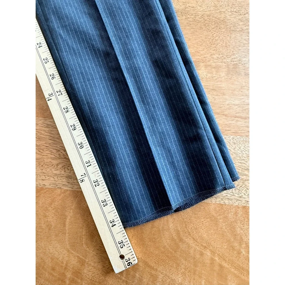 English Laundry Mens Grey Pinstripe Wool Blend Dress Pants 36S-29W EL12-33-341